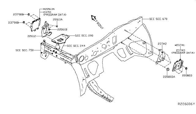 2019 Nissan Rogue  Bracket-Hybrid Control Diagram for 237A24BC0A