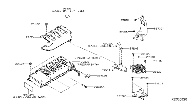 2018 Nissan Rogue  Air Duct - Battery Diagram for 295E44BC0B