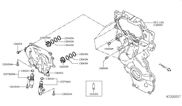 2018 Nissan Rogue  Valve Assy-VTC Oil Control Diagram for 237963JV0A