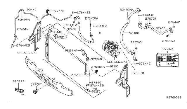 2017 Nissan Altima Pipe Front Cooler High Diagram for 924403TA0A