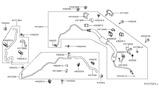 2015 Nissan Altima  Insulator Diagram for 497333KA0A