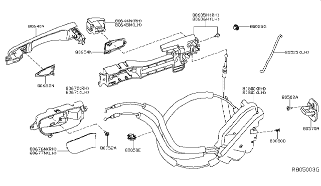 2015 Nissan Altima  ESCUTCHEON-Outside Handle Diagram for 826463TA0A