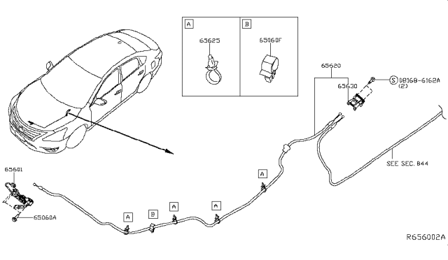 2016 Nissan Altima  Plate-Guide Diagram for 656223TA0A