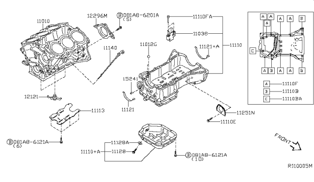 2014 Nissan Altima Retainer Assy-Oil Seal, Rear Diagram for 122969HP0A