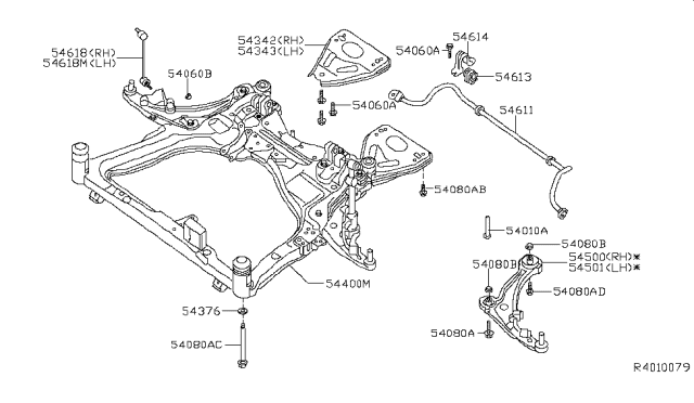 2016 Nissan Altima  Stabilizer-Front Diagram for 546113NT0A