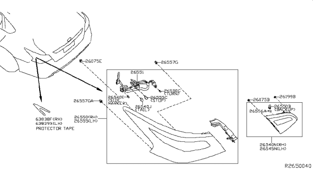 2017 Nissan Altima Protector-CHIPPING Front, LH Diagram for 638393TA0A