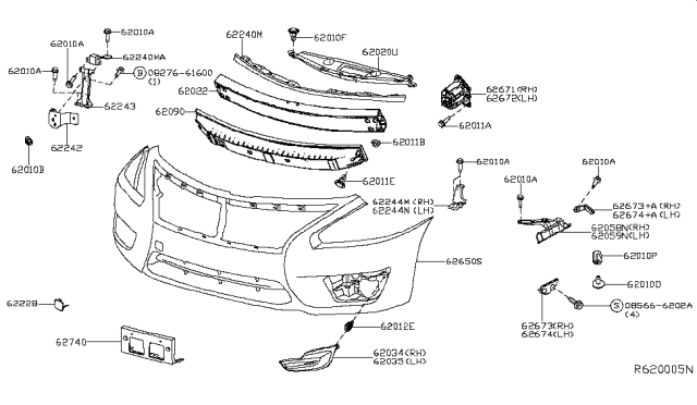 2015 Nissan Altima  Clip Diagram for 112963TA0A
