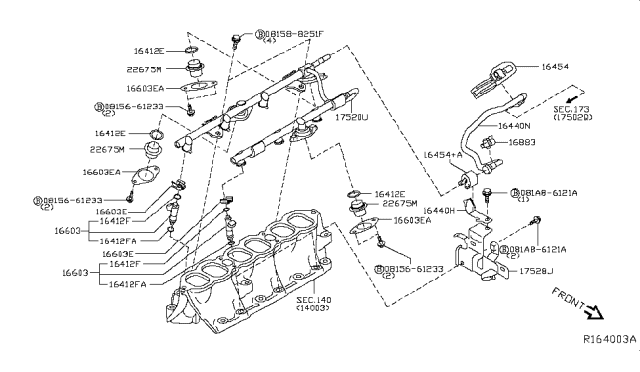 2018 Nissan Altima Seal-O Ring Diagram for 16618FU460