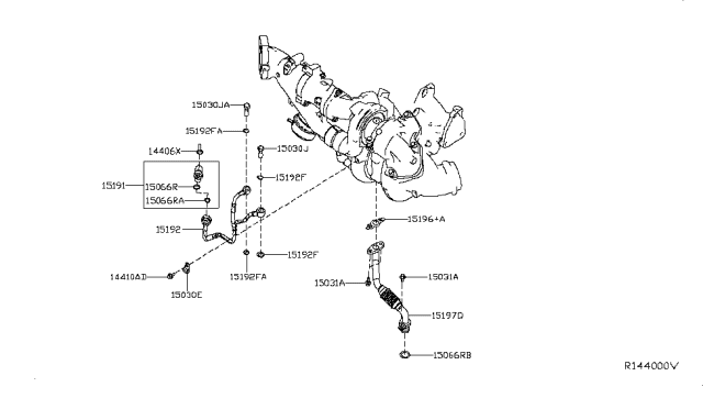2019 Nissan Titan  Gasket-Eye Bolt Diagram for 15189EZ41A