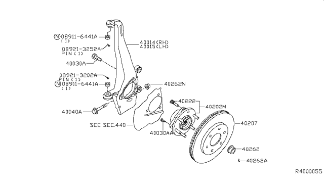 2018 Nissan Titan Bolt Diagram for 401787S01A