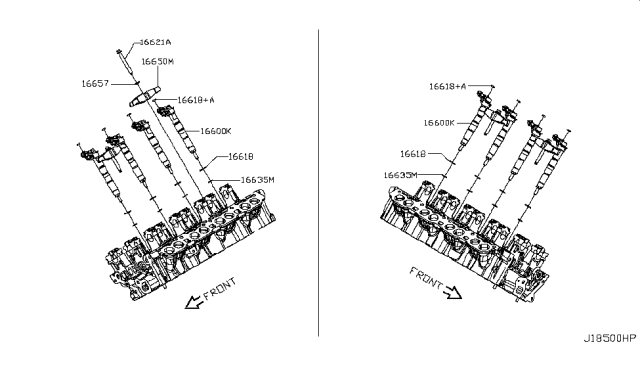 2017 Nissan Titan  Seal-O Ring, Nozzle Diagram for 16618EZ40A
