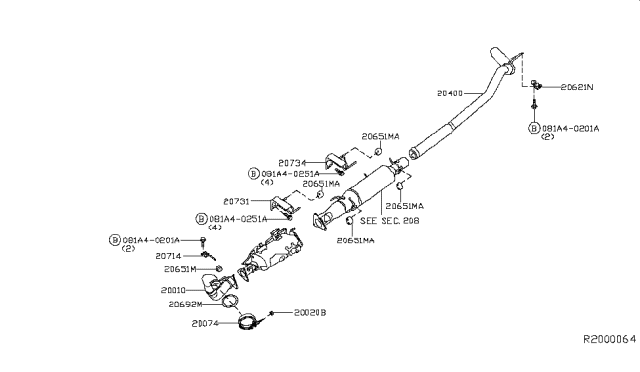 2018 Nissan Titan  Nut Diagram for 22464EZ40A
