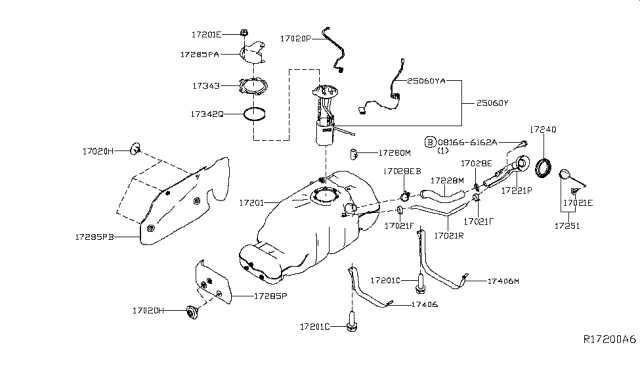 2018 Nissan Titan  Tube-Ventilation, Fuel Tank Diagram for 17339EZ40A