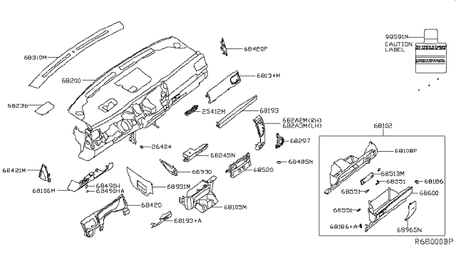 2018 Nissan Titan  Label Diagram for 985901PA1A