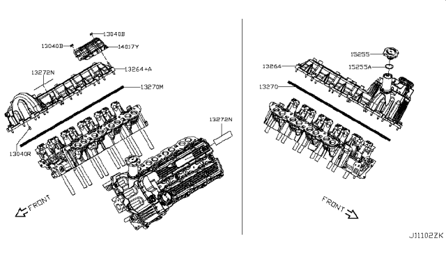 2018 Nissan Titan  Bracket Diagram for 11235EZ40A