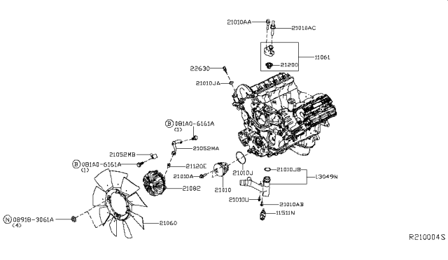 2018 Nissan Titan Stud Diagram for 29799EZ40A
