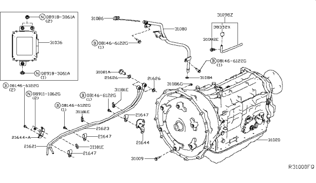 2016 Nissan Titan  Clip Diagram for 242208S000