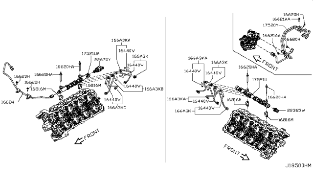 2019 Nissan Titan  Spacer Diagram for 16816EZ40A