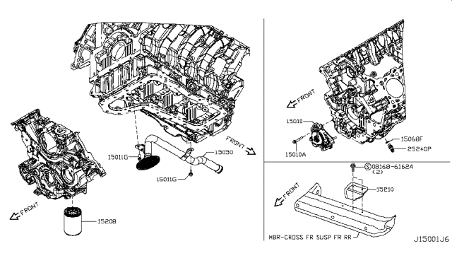 2018 Nissan Titan  Pump-Oil Diagram for 150101LA0A