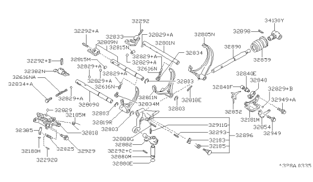2000 Nissan Altima  Ring STOPPER Diagram for 328126J000