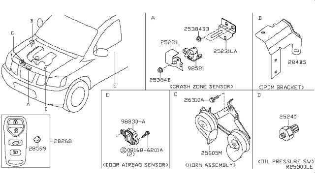 2015 Nissan Titan Sensor-Side AIRBAG, RH Diagram for 988369GE9A