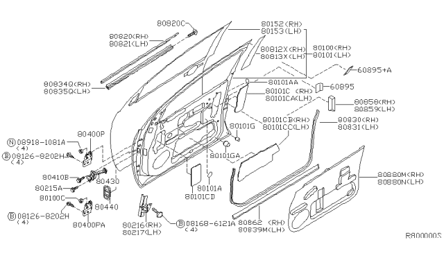 2007 Nissan Titan  Panel-Front Door, Outer RH Diagram for 801527S030
