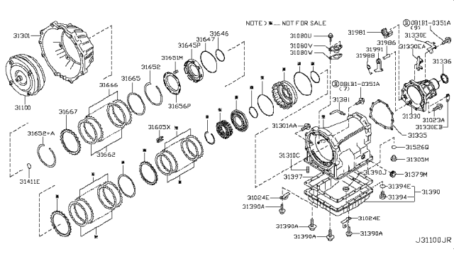 2006 Nissan Titan  Case Assy-Adapter Diagram for 3133095X00