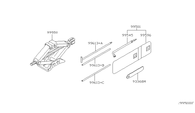 2006 Nissan Titan  Bag-Tool Diagram for 995047S000