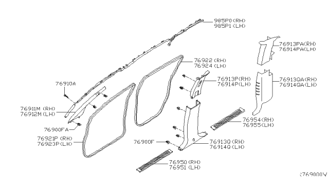 2004 Nissan Titan Plate-Kicking, Front RH Diagram for 769B47S000