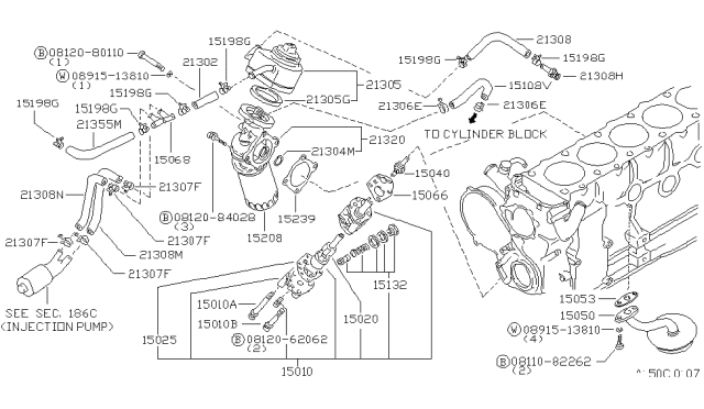 1983 Nissan Datsun 810  Gasket-Oil Pump Diagram for 1502521000