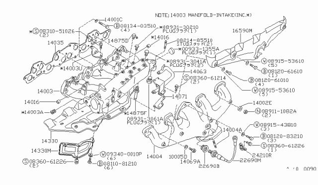 1981 Nissan Datsun 810 Plug-Oil Diagram for 0893130210