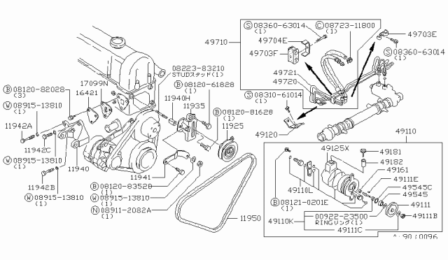 1982 Nissan Datsun 810  Cap Assembly-Oil Diagram for 49181W1100