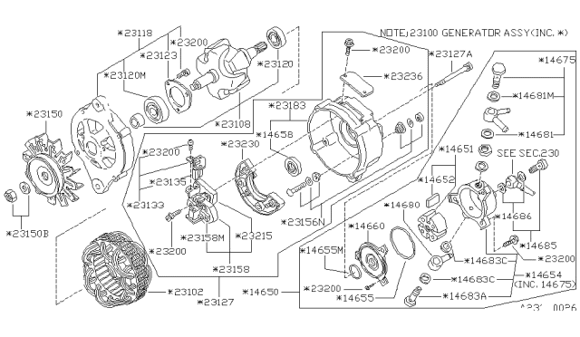 1982 Nissan Datsun 810  Ic Regulator Diagram for 23215Q4602