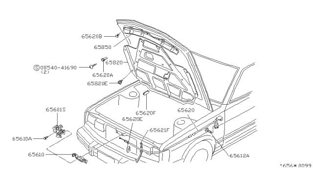 1983 Nissan Datsun 810  Bolt Hex Diagram for 0112100601