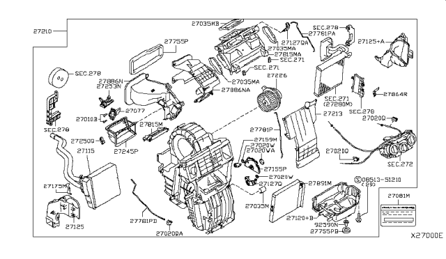 2007 Nissan Versa  Rod Diagram for 27781EE00C