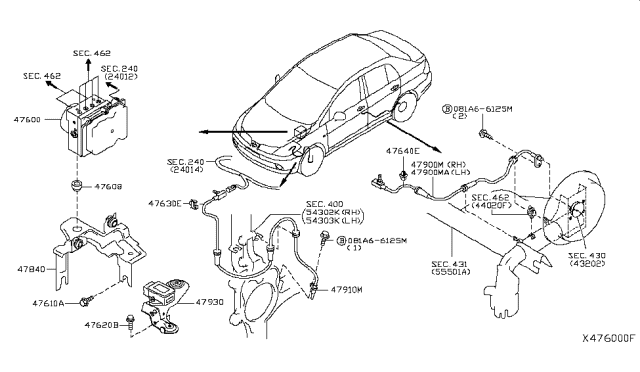 2009 Nissan Versa  Sensor-DECELERATION Diagram for 47930EL02A