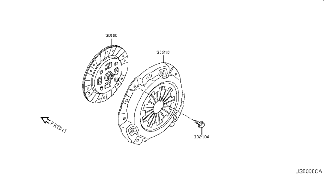 2011 Nissan Versa  Disc Assy-Clutch Diagram for 30100ED800