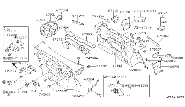 1985 Nissan Stanza Screw Diagram for 0836362556