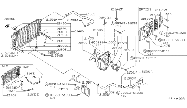 1983 Nissan Stanza Nut Hex Diagram for 0122100081