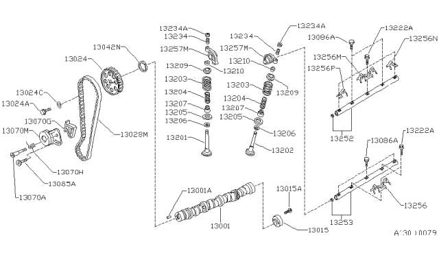 1986 Nissan Stanza  Spring Valve Diagram for 13204V5000