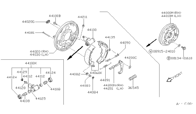 1988 Nissan Sentra  Spring-Anti Shoe Rattle Diagram for 4408369E10