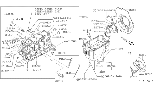 1987 Nissan Sentra  Plug Diagram for 009331281A