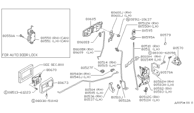 1989 Nissan Sentra  Plate Diagram for 8053434A05
