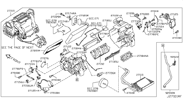 2013 Nissan Cube  Lever-Air Mix Door NO.1 Diagram for 271561FC0A