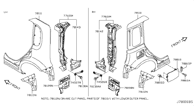 2009 Nissan Cube Spring-Fuel Filler Diagram for 78836AG00A