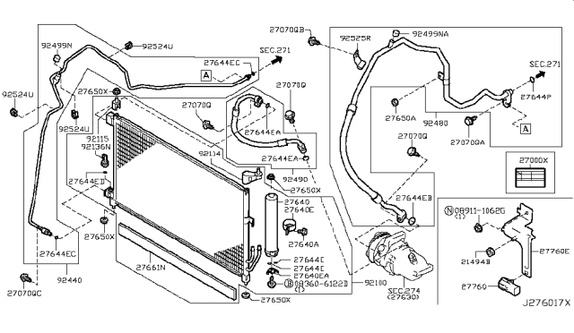 2010 Nissan Cube  Hose-Flexible, Low Diagram for 924801FD0A