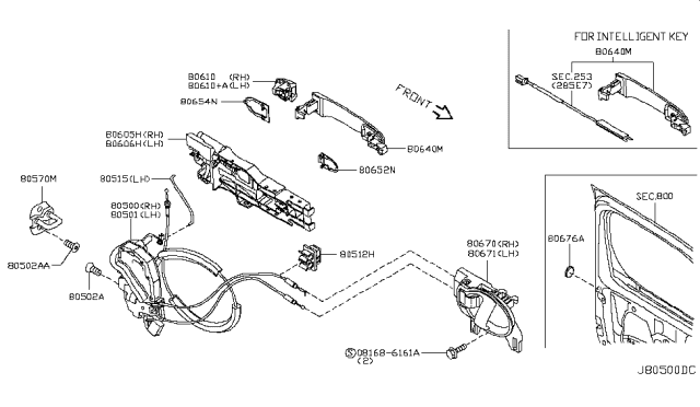 2010 Nissan Cube Screw Diagram for 80599AZ00A