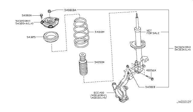 2013 Nissan Cube  Bumper Assembly Diagram for 54050AZ100