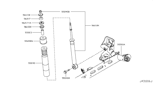 2014 Nissan Cube  Washer-Special Diagram for 56113AX000