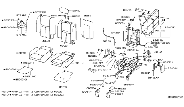 2016 Nissan Rogue  Clip Diagram for 886134BK0A